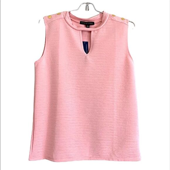 Adrienne Vittadini Pink Top Sz M - Picture 1 of 6